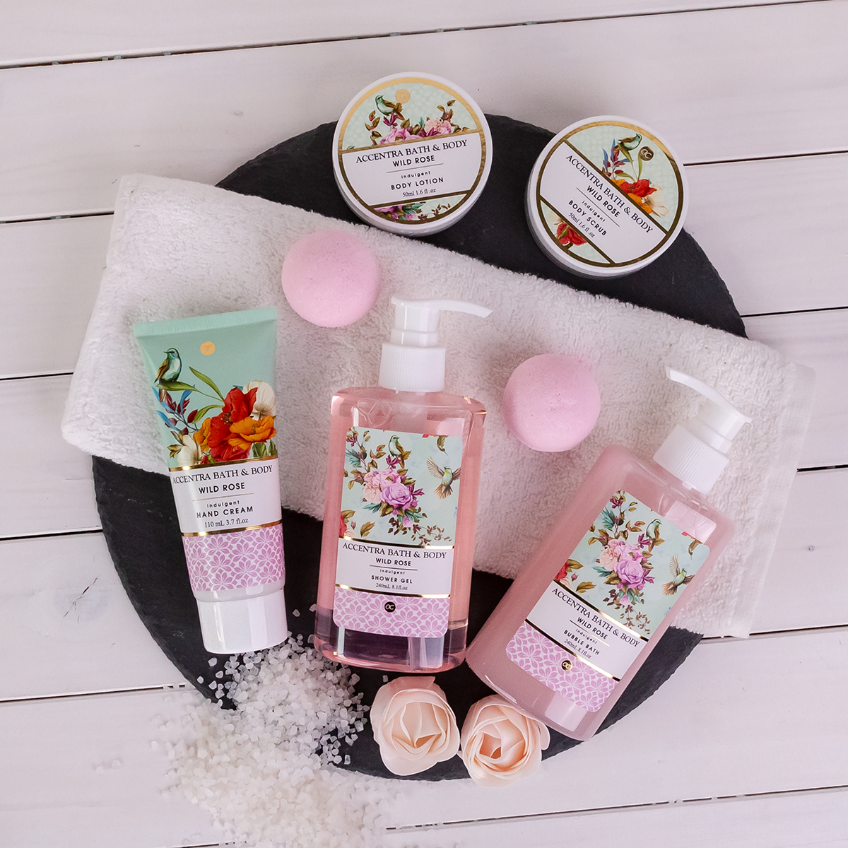 accentra Geschenkset VINTAGE FLORALS in Holzbox mit Tragegriff