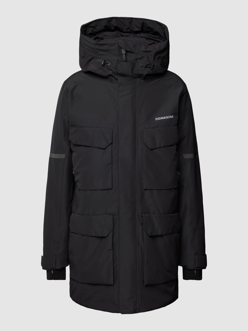 Parka mit Cargotaschen Modell 'DREW' in schwarz