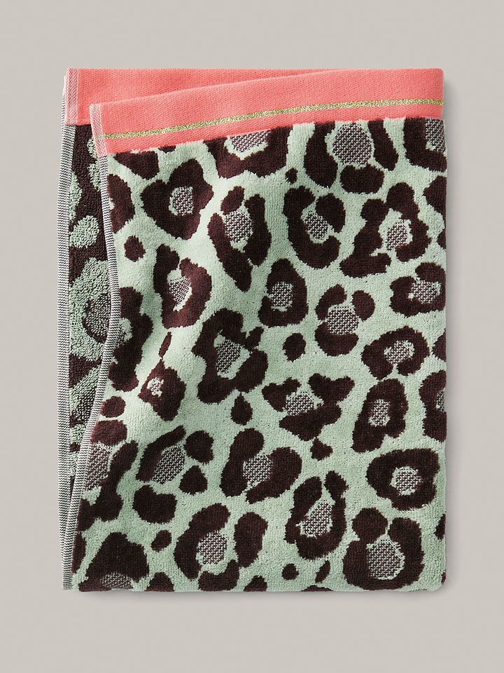 Staycation Handtuch ''Terry'' in Mint/ Braun/ Pink günstig kaufen 50x70 cm