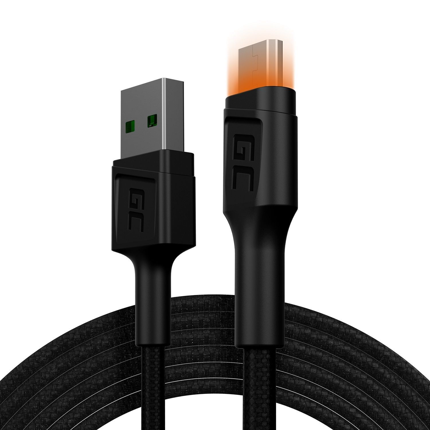 Green Cell KABGC11 2 Meter microUSB Schnellladekabel