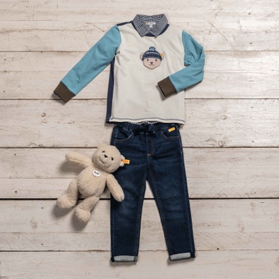 T-Shirt langarm, beige für Jungs
