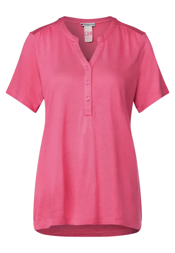 Street One Jersey Shirt mit Knopfleiste