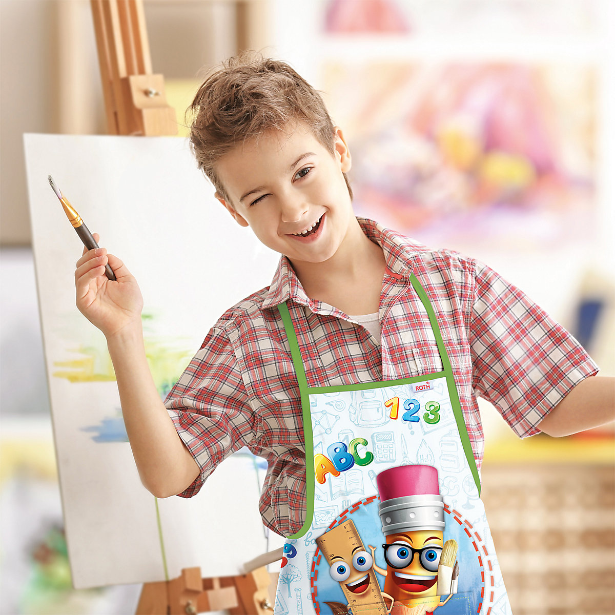 Malschürze/Kinderschürze Schulfreunde