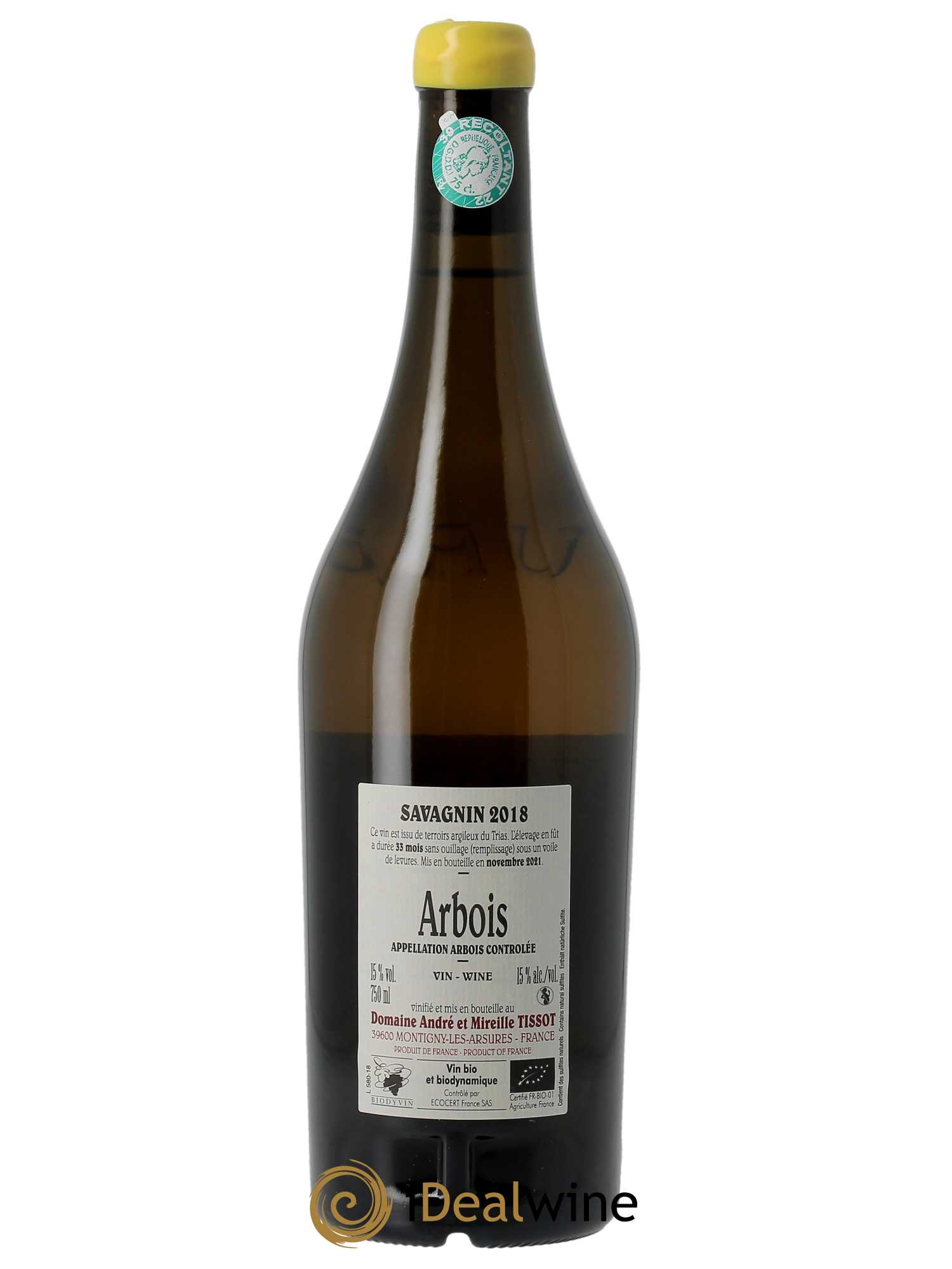 Arbois Savagnin Bénédicte et Stéphane Tissot  2018 - Lot de 1 Bouteille
