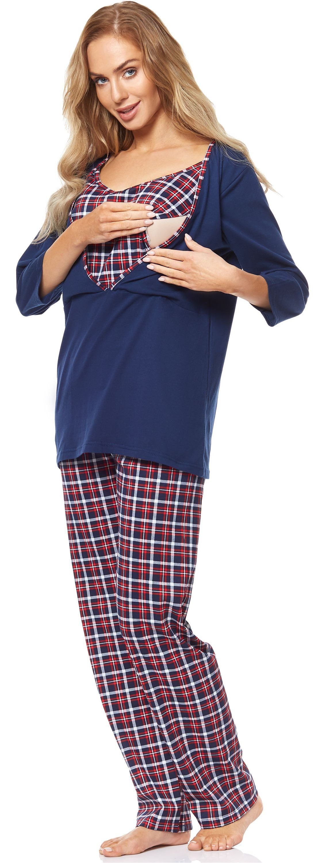 Be Mammy Umstandspyjama Damen Schlafanzug Stillpyjama 1N2TT2