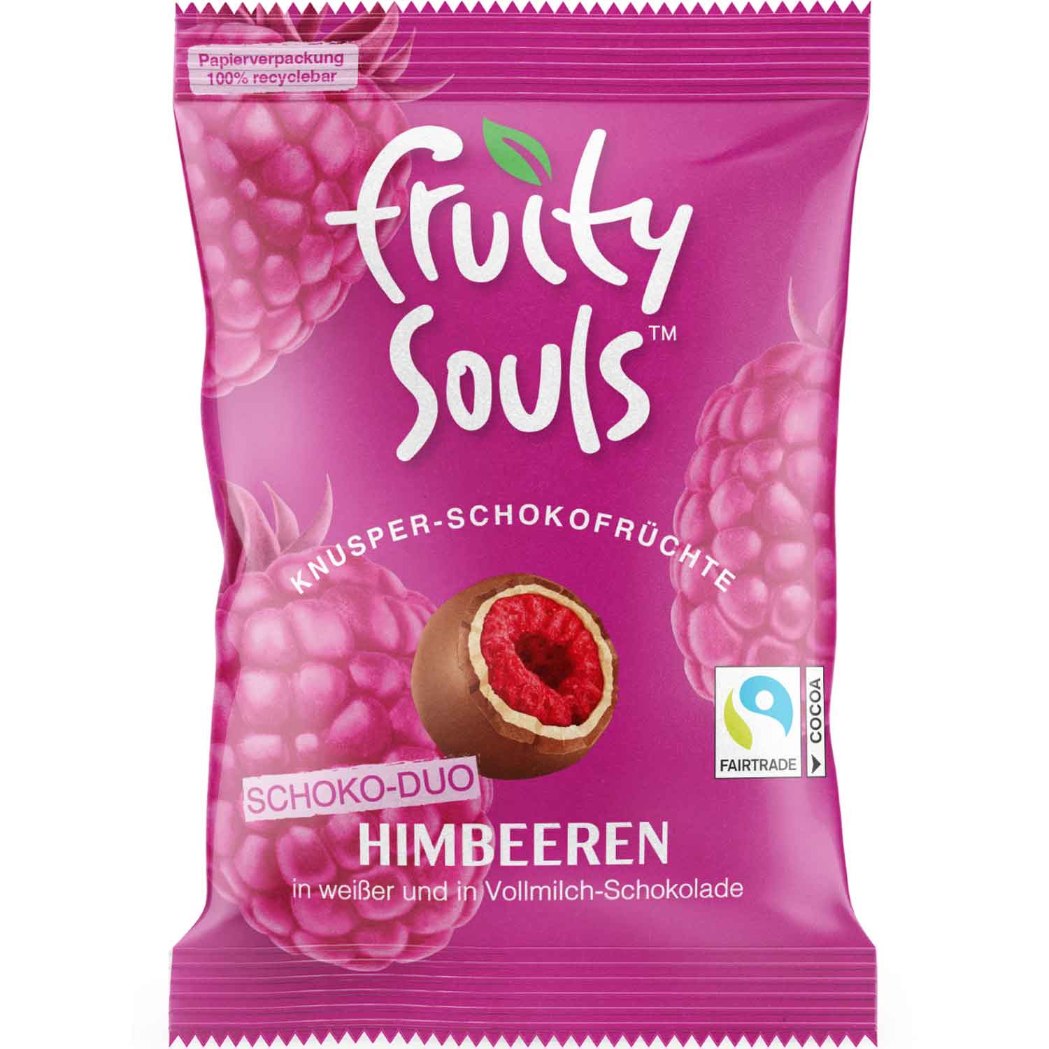 Fruity Souls Himbeere Vollmilch und Weiß - Duo 80g
