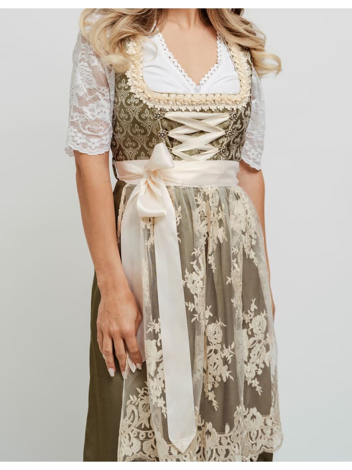 Hofglanz Dirndl in grün/beige günstig kaufen