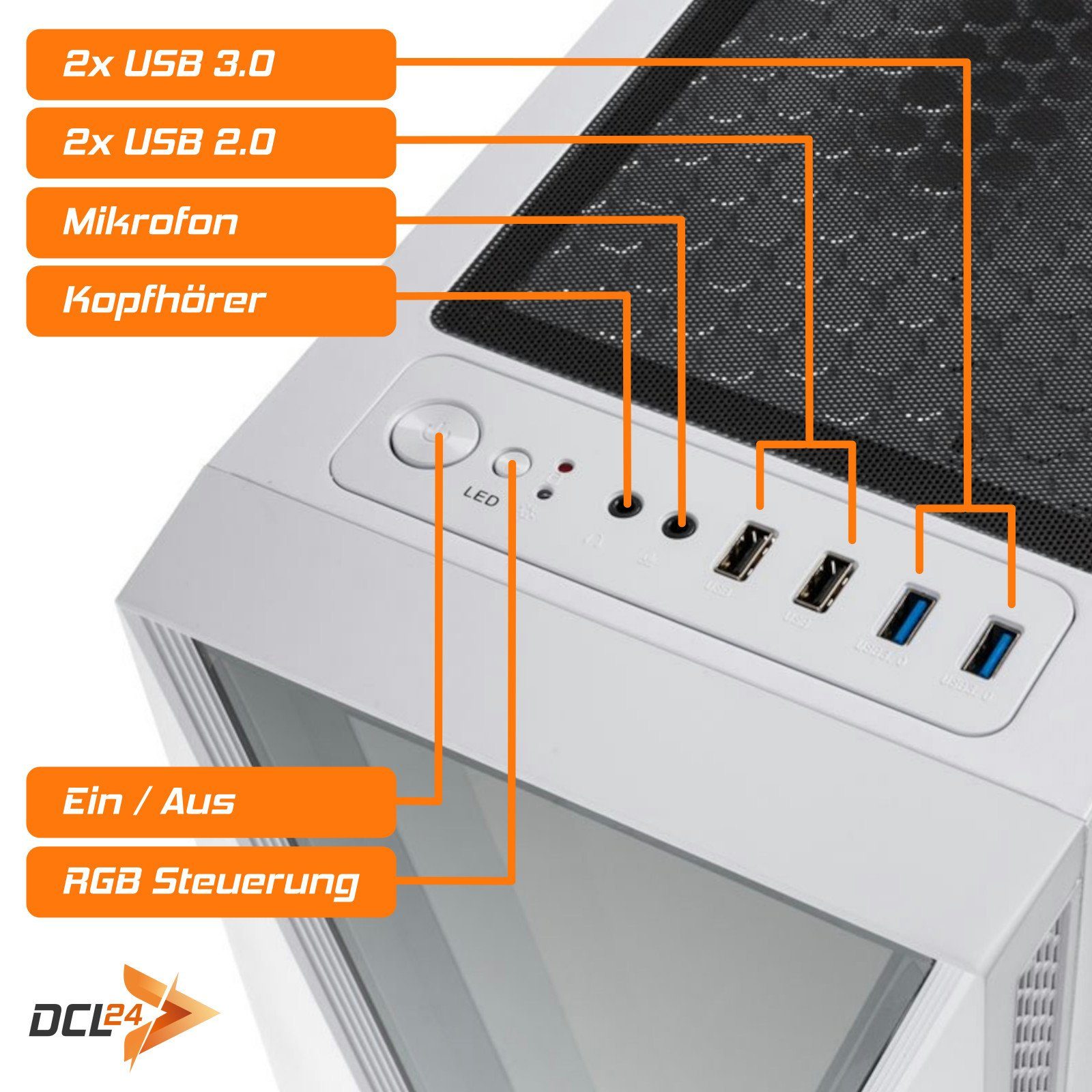 dcl24.de RGB Gaming-PC-Komplettsystem (23,60