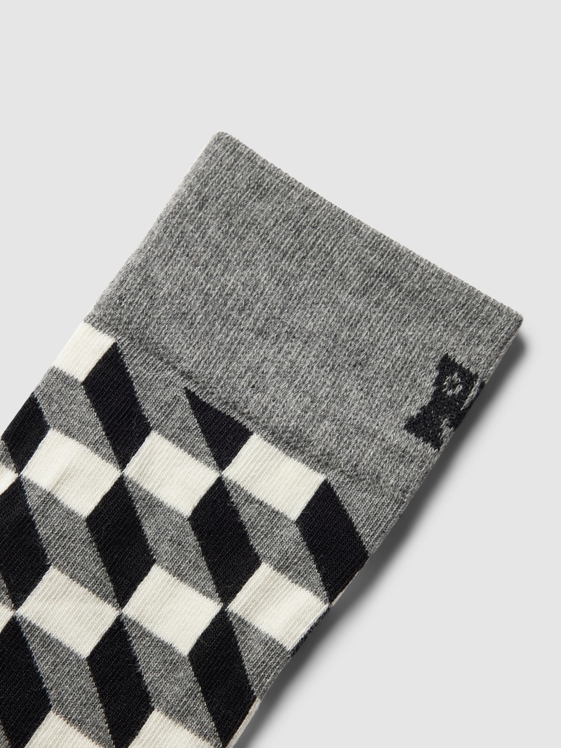 Socken mit Allover-Muster in mittelgrau