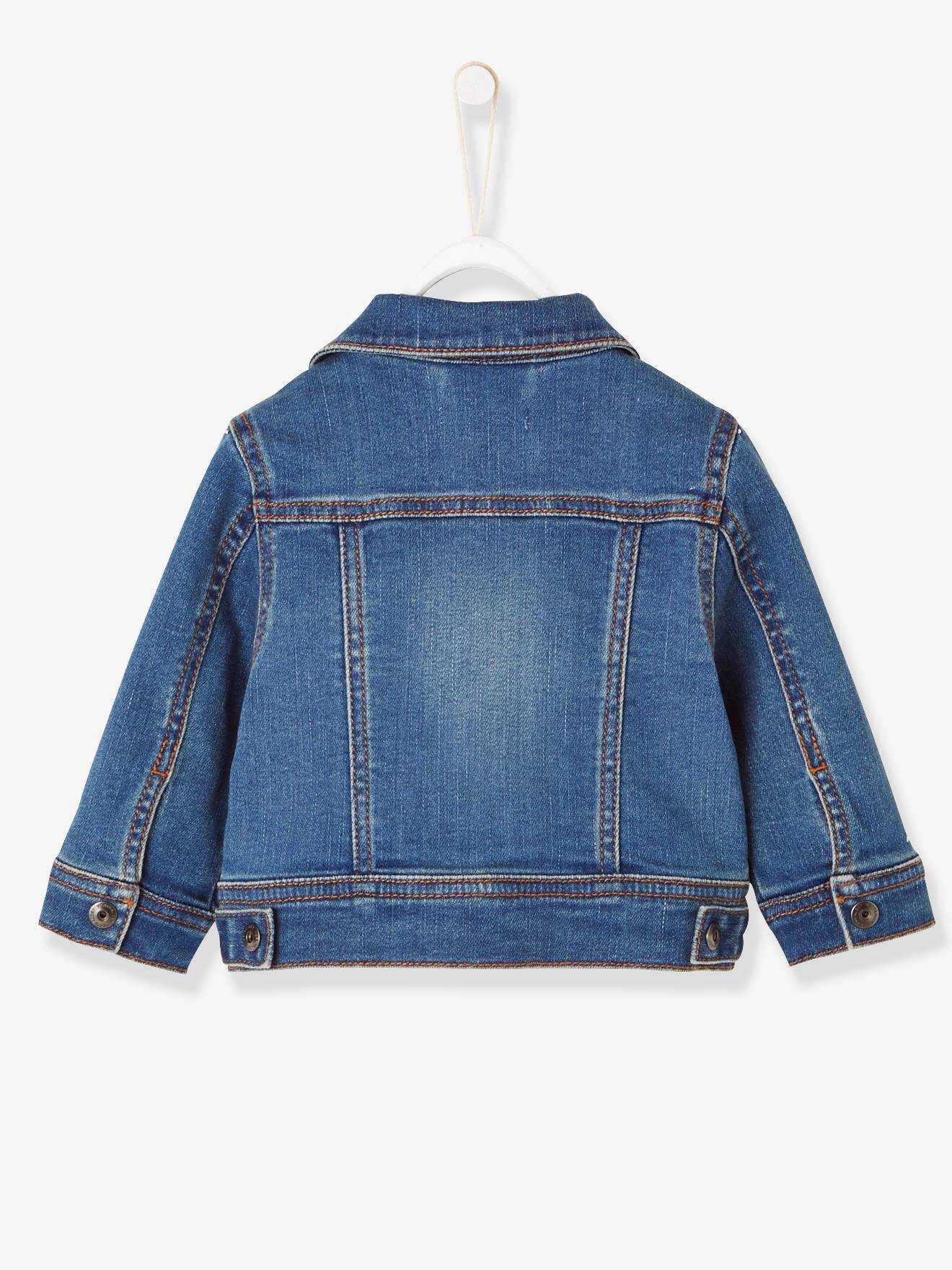 Veste en jean bébé garçon drapeau anglais denim stone