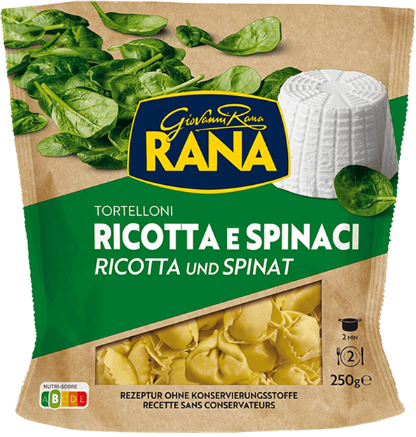 Rana Tortelloni Ricotta und Spinat