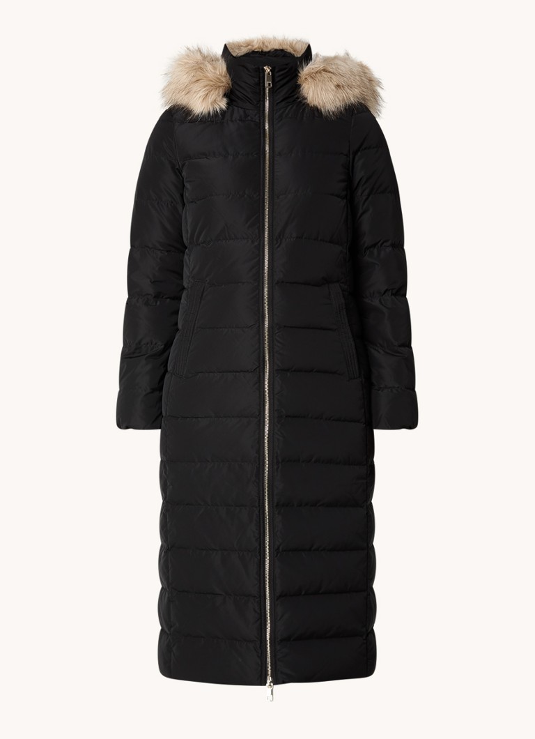 Tommy Hilfiger Quilted parka with down filling and detachable faux fur collar