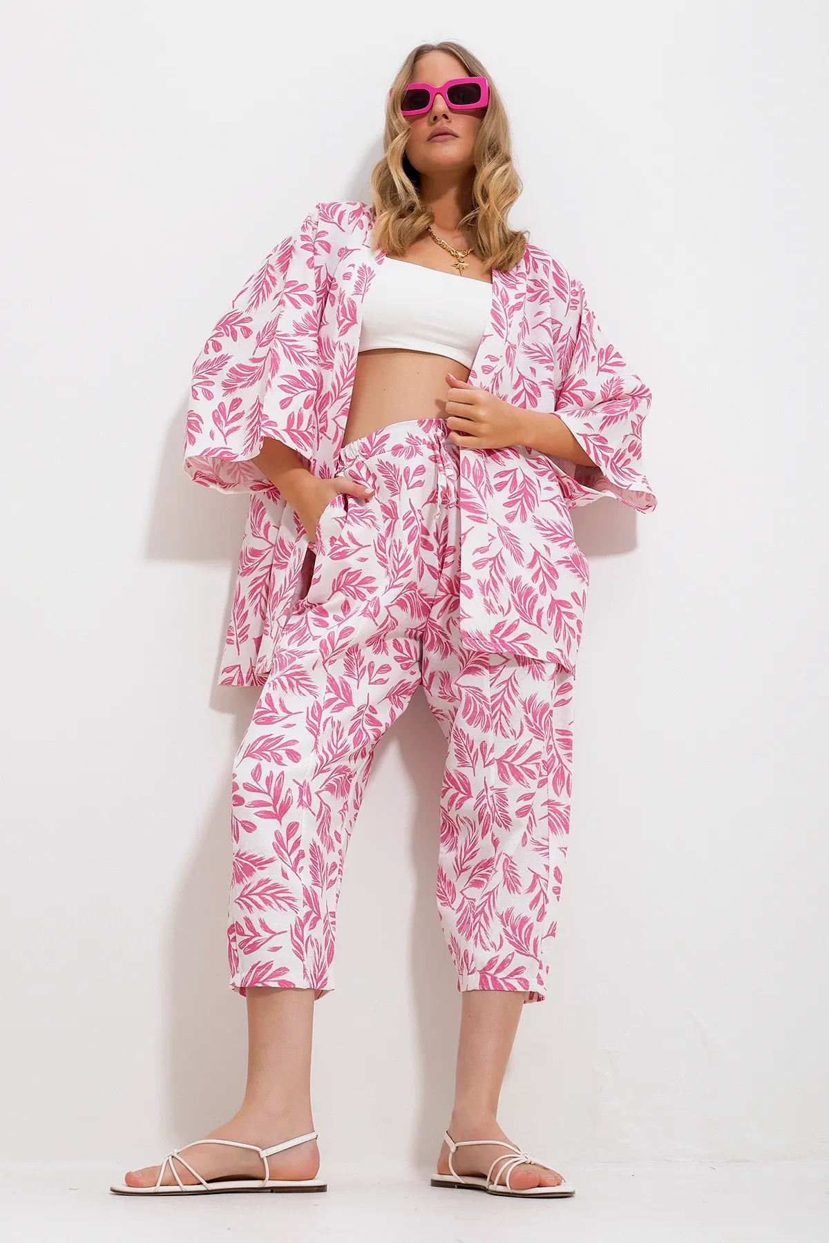 Trend Alaçatı Stili  Zweiteiler - Rosa - Regular Fit
