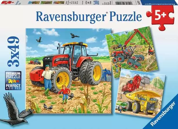 Kinderpuzzle ab 5 Jahren - Große Maschinen - 49 Teile