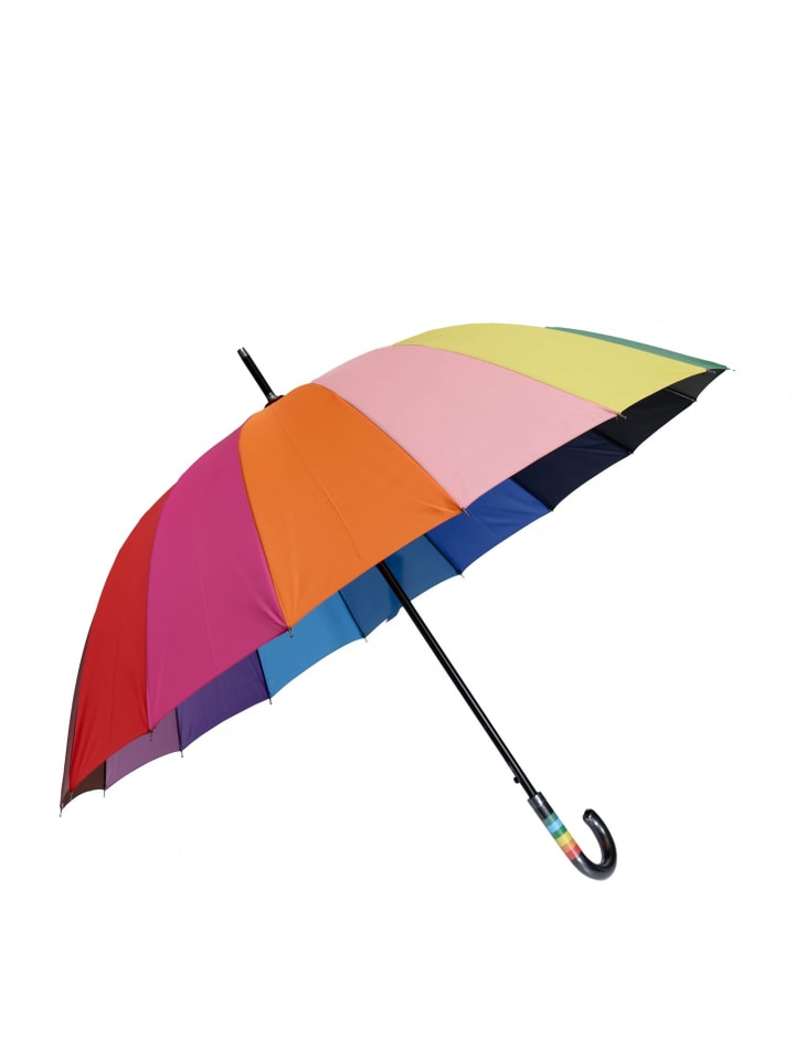 COFI 1453 Metallstockschirm Regenbogenfarben, 65 cm Fiberglas-Stange in Mehrfarbig günstig kaufen 110 cm
