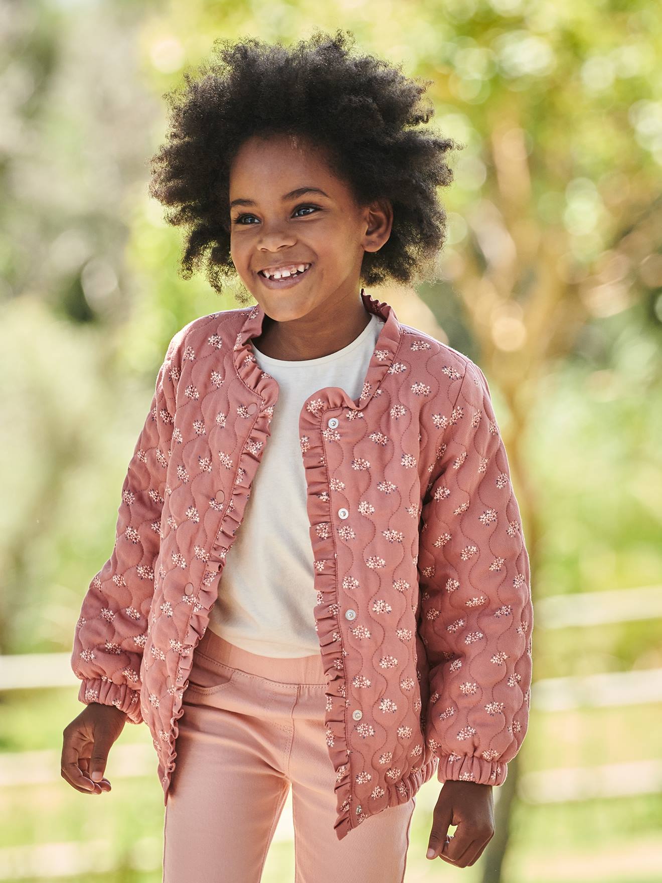 Vertbaudet Mädchen Steppjacke mit Recyclingmaterial - ziegel