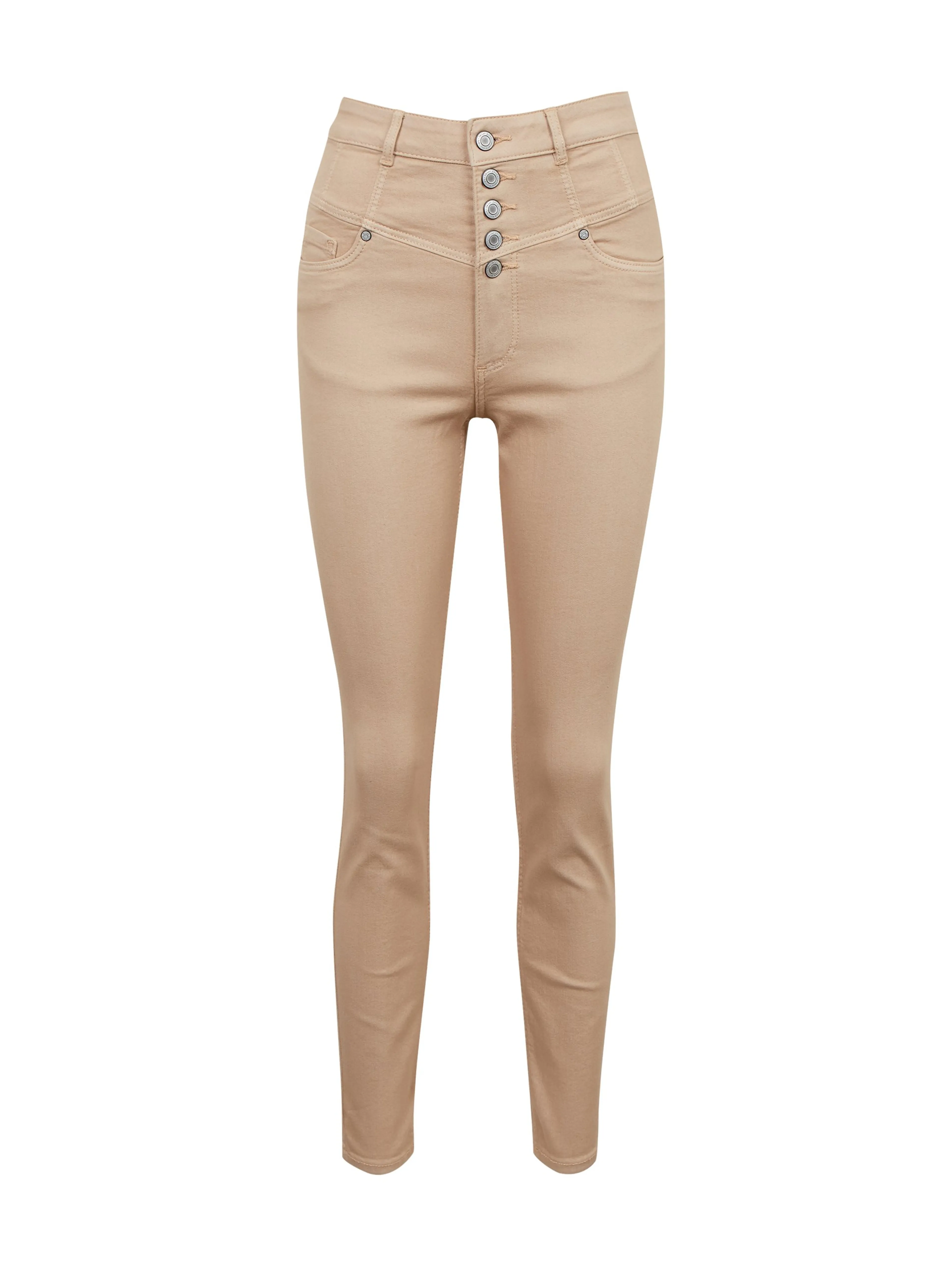 Beigefarbene Röhrenjeans für Damen ORSAY