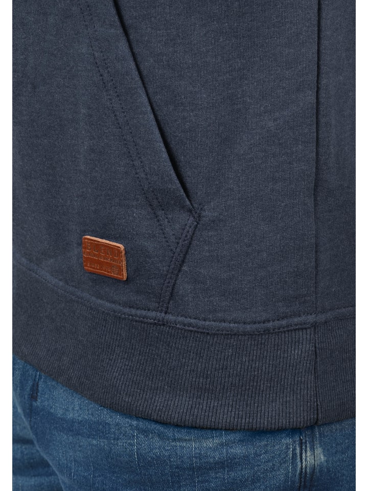 BLEND Hoodie BHSales 703585ME Kapuzensweatshirt mit Cross-Over Kragen in Blau günstig kaufen