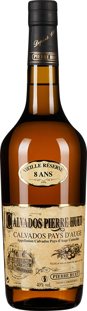 Pierre Huet Calvados Pays d’Auge 8 Ans Vieille Réserve 0,7 Liter im Geschenkkarton