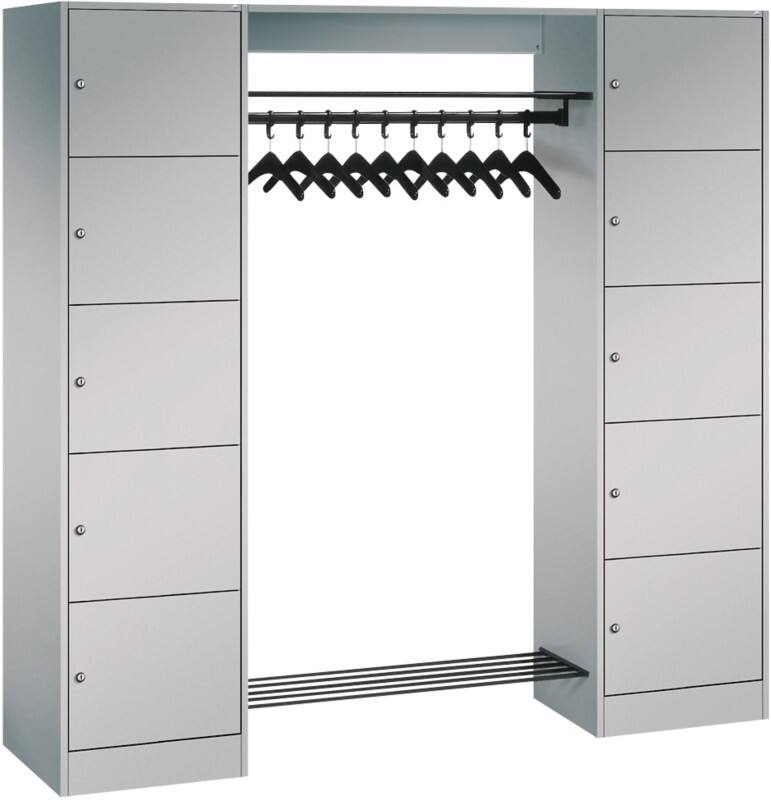 C P Serie 8070 Metall Schließfach 10 Türen Zylinderschloss 1.870 x 480 x 1.950 mm Weiß