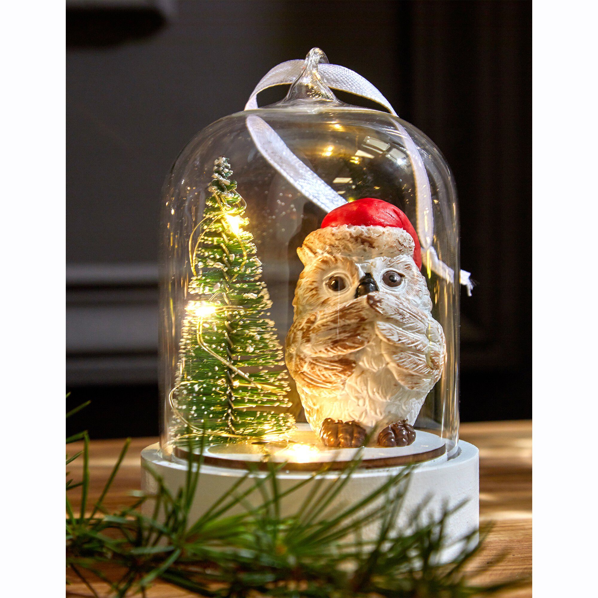 Globe de Noël lumineux.