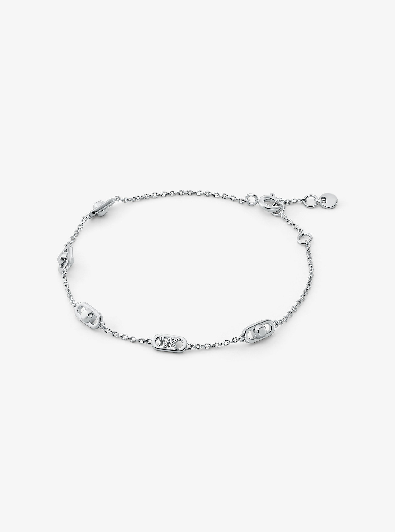 Astor Link Small Precious Metal-Plated Sterling Silver Chain Bracelet - SILVER