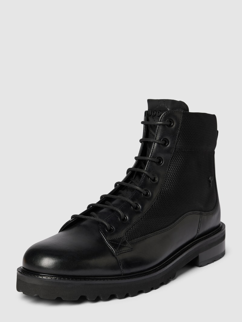 Boots aus Leder Modell 'tela mario' in schwarz