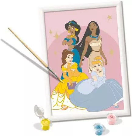 CreArt Disney Prinzessinnen - Malen nach Zahlen für Kinder ab 9 Jahren