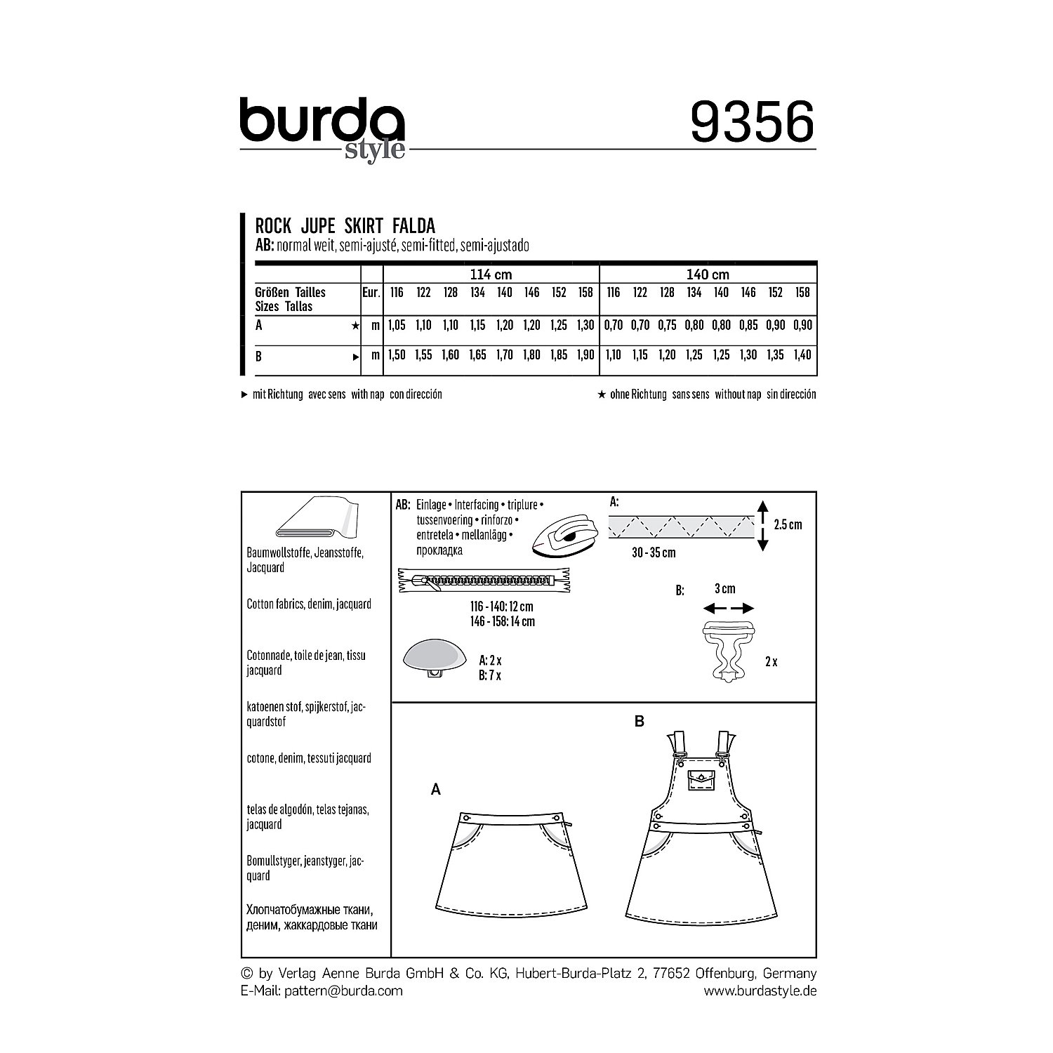 burda Schnitt 9356 
