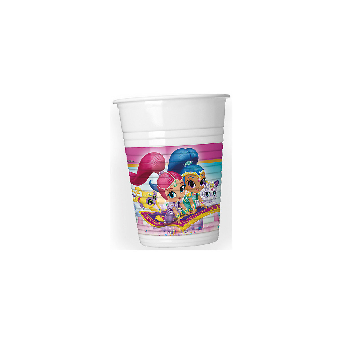 Partybecher/Trinkbecher Shimmer & Shine, 200 ml, Kunststoff, 8 Stück