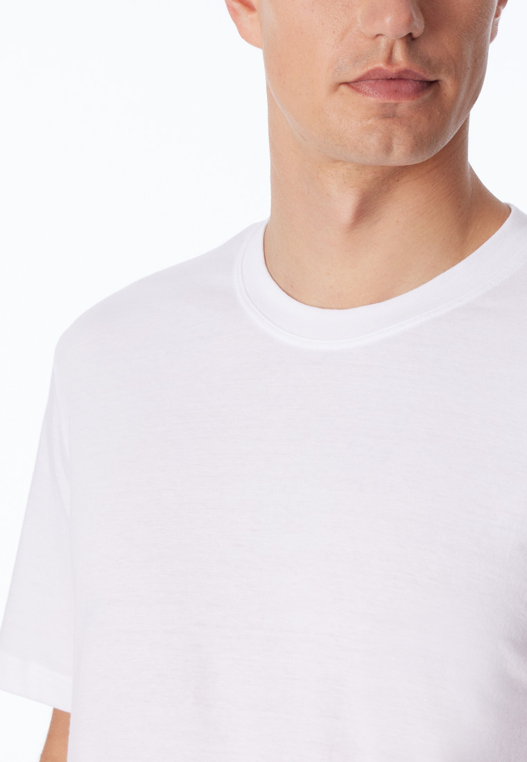 Shirt kurzarm Jersey 2er-Pack rundhals weiß - American T-Shirt