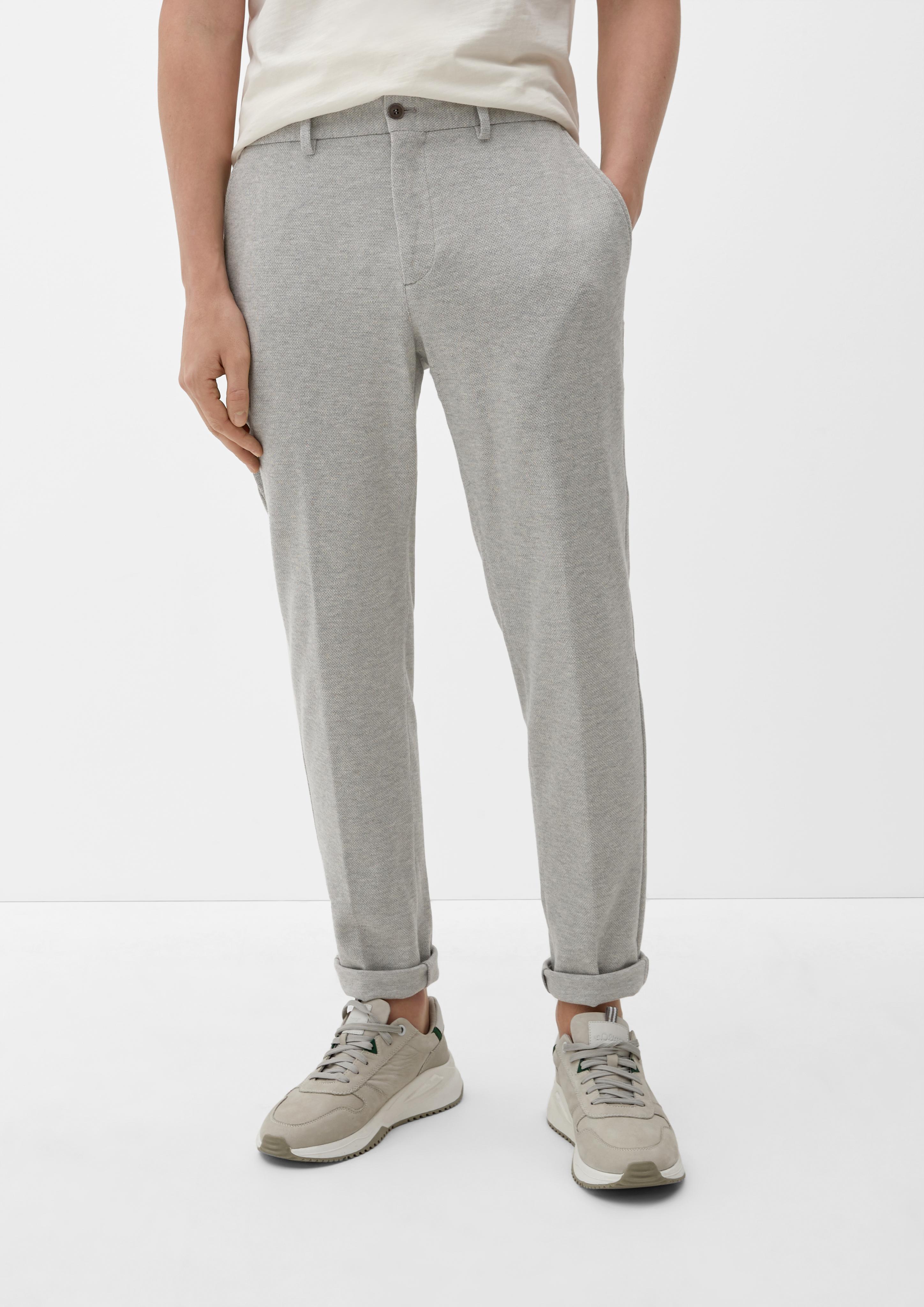 Regular: Stoffhose aus Waffelpiqué  2125810-91W1