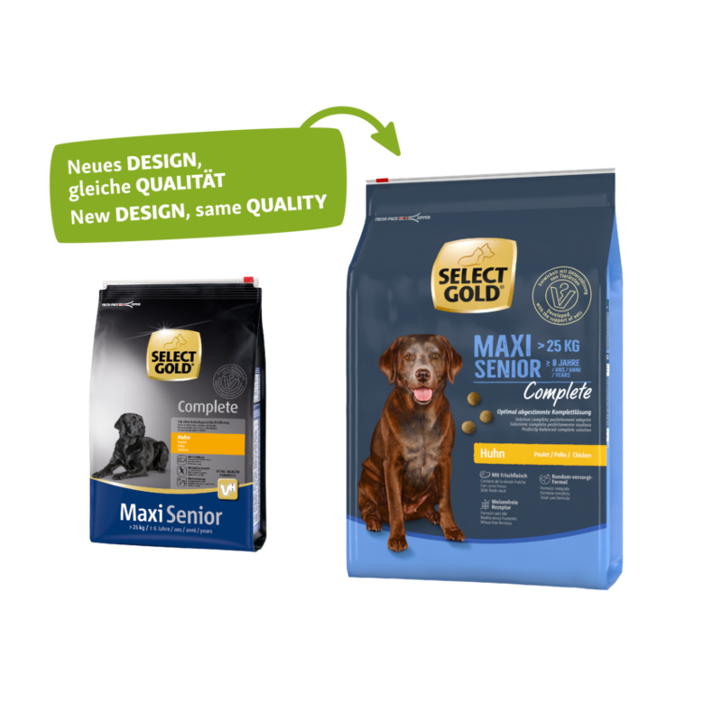 SELECT GOLD Hundetrockenfutter SELECT GOLD Complete Maxi Senior Huhn 4 kg