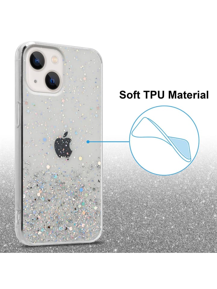 cadorabo Hülle für Apple iPhone 13 MINI Glitter in Transparent mit Glitter günstig kaufen onesize