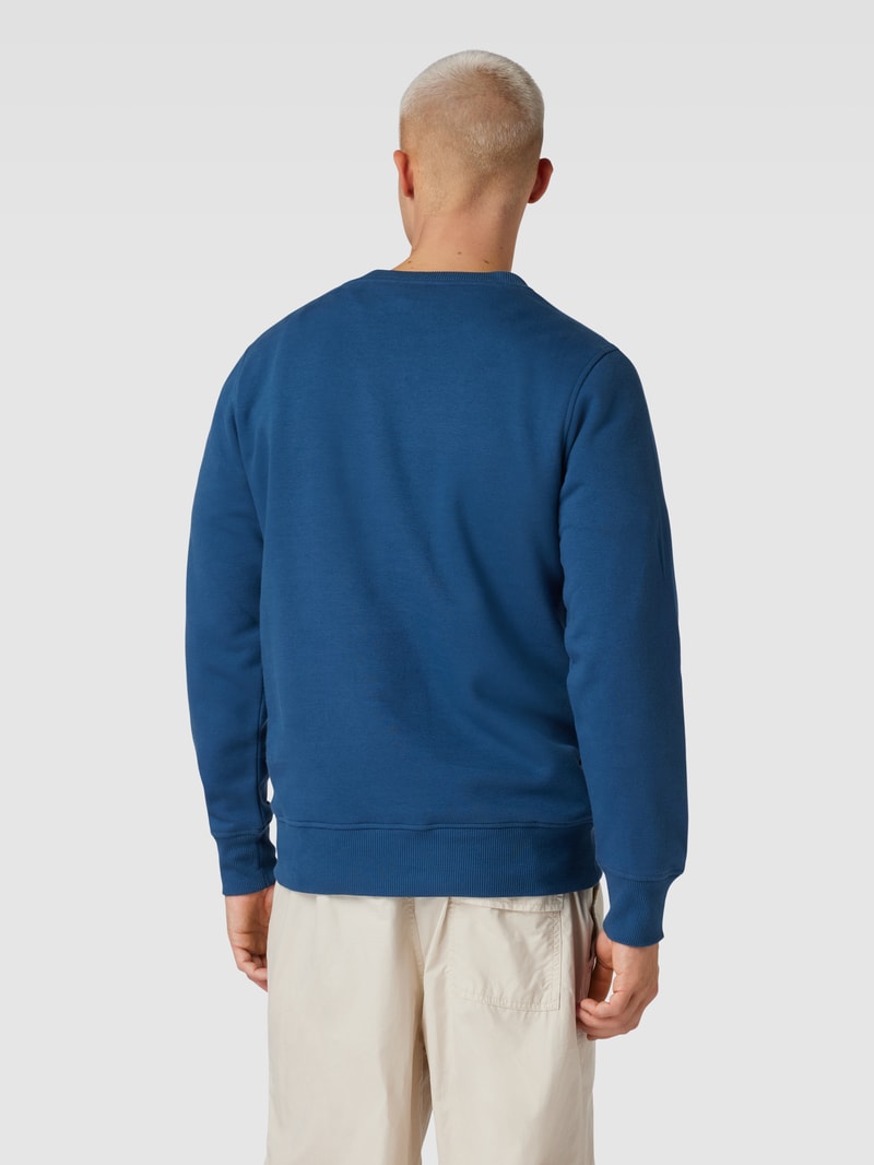 Sweatshirt mit Label-Print Modell 'Bootia' in blau