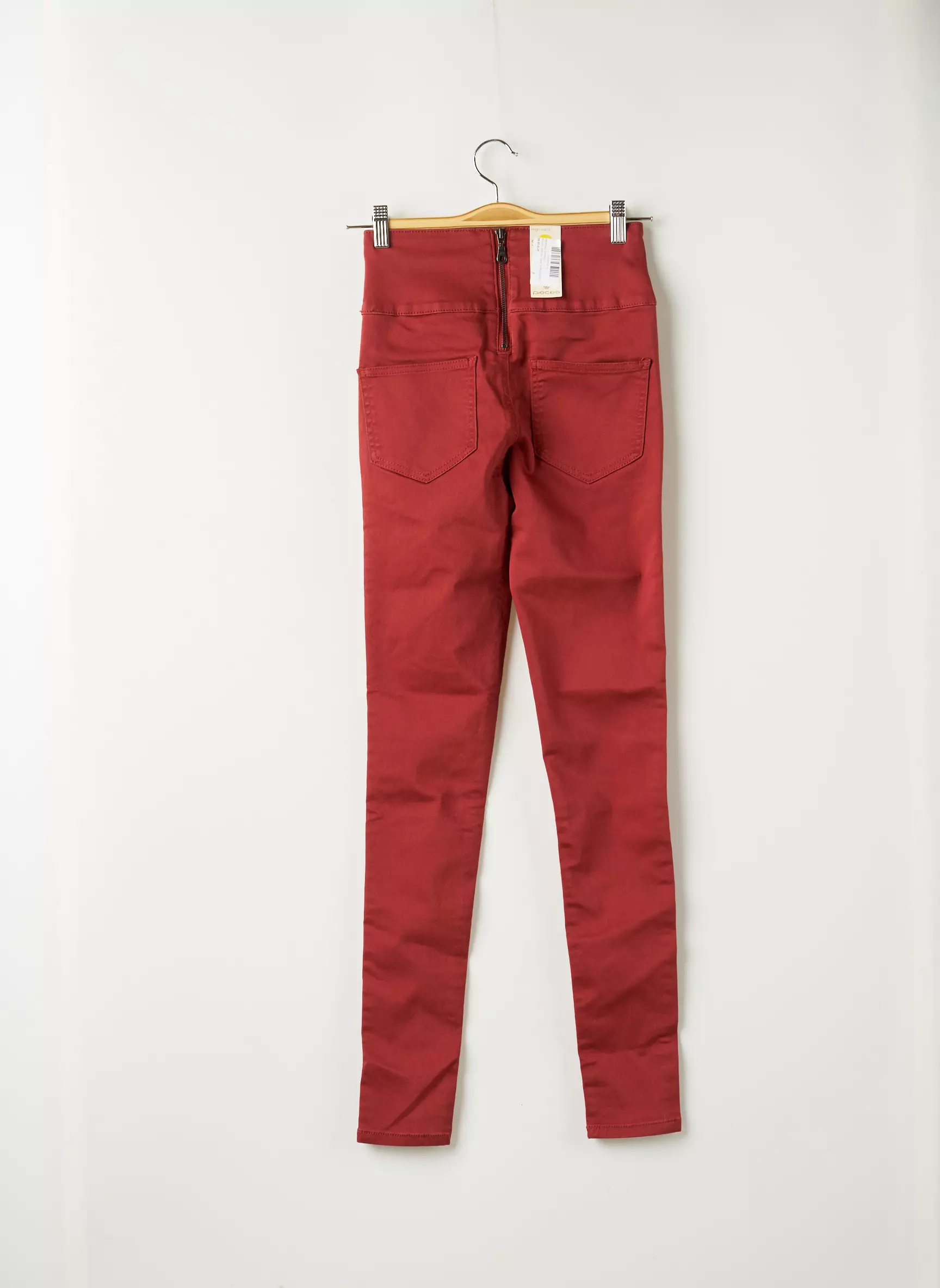 Pieces Pantalons Slim Femme couleur orange