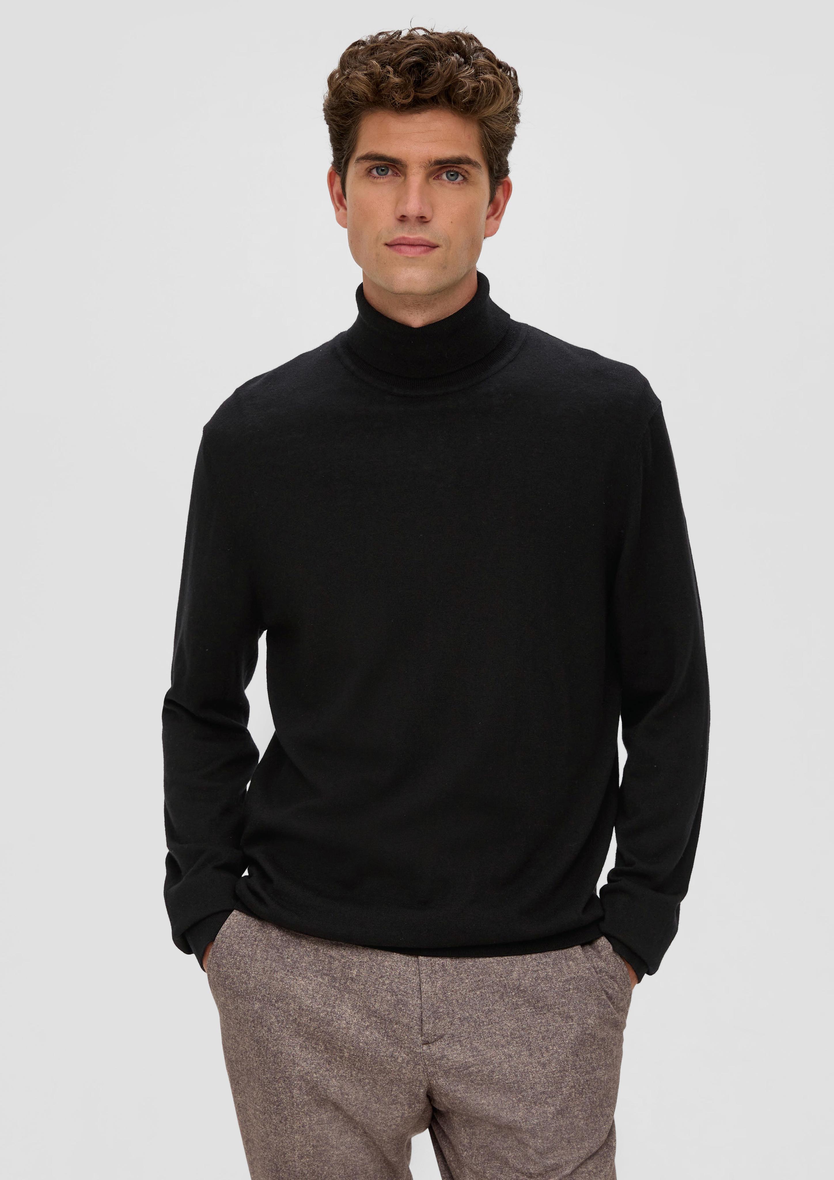 Rollkragenpullover aus Wollmix  2136112-9999