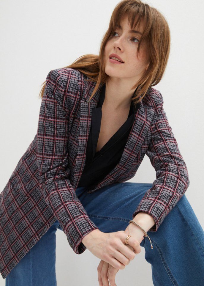 Oversize Jersey-Blazer aus Baumwolle