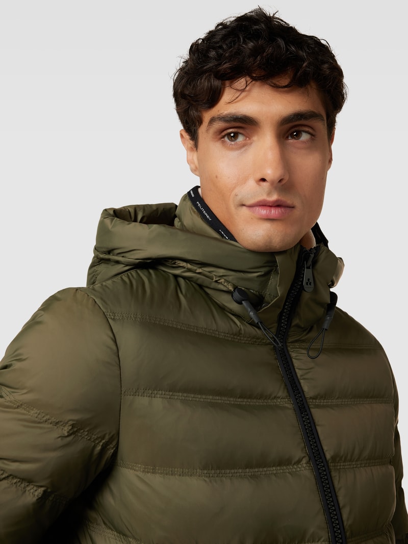 Steppjacke mit abnehmbarer Kapuze Modell 'BOGGS' in olivgrün