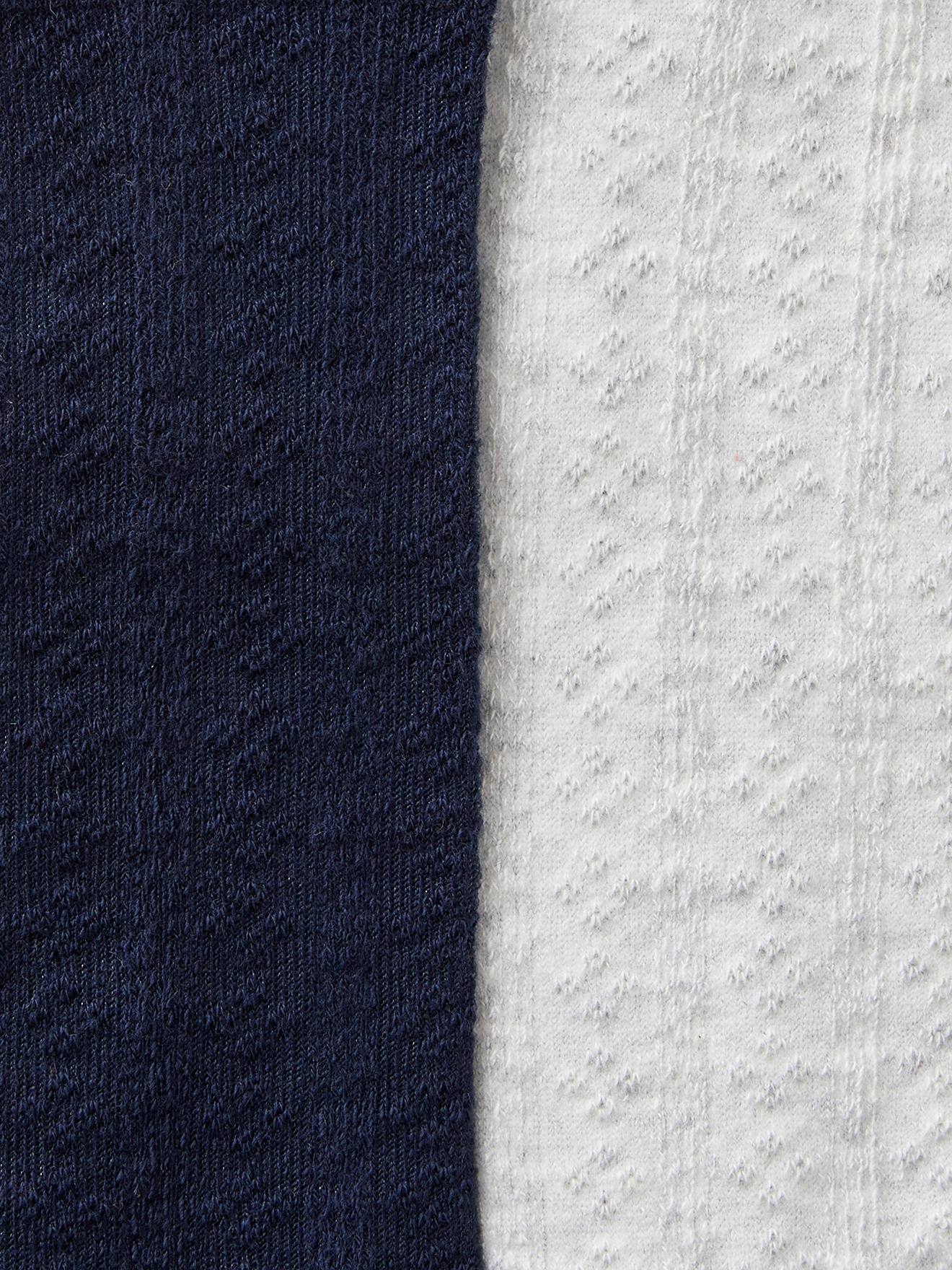 Lot de 2 paires de collants en maille ajourée bébé fille marine