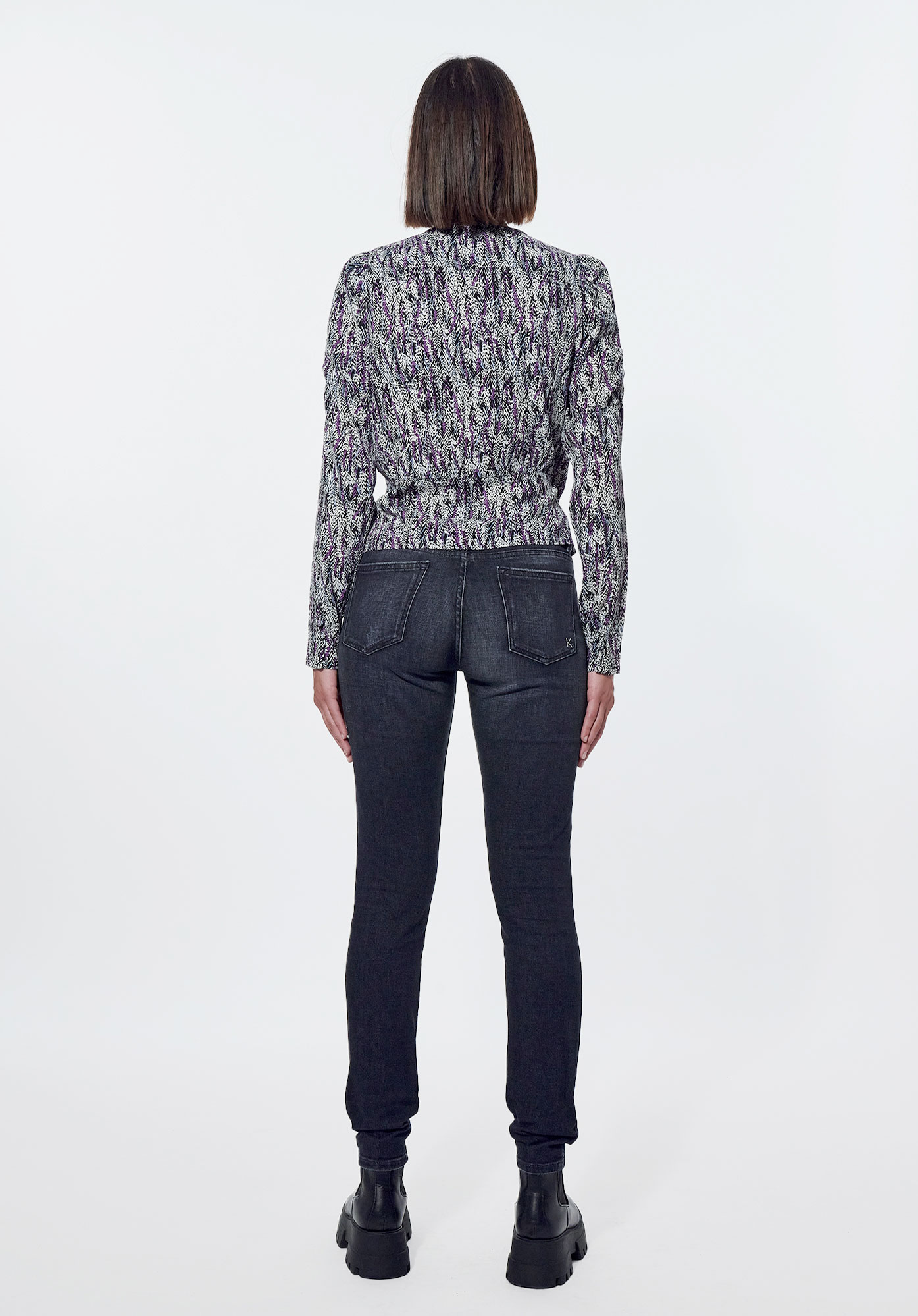 VEYZI  Blouse violette Femme en 100% polyester recyclé