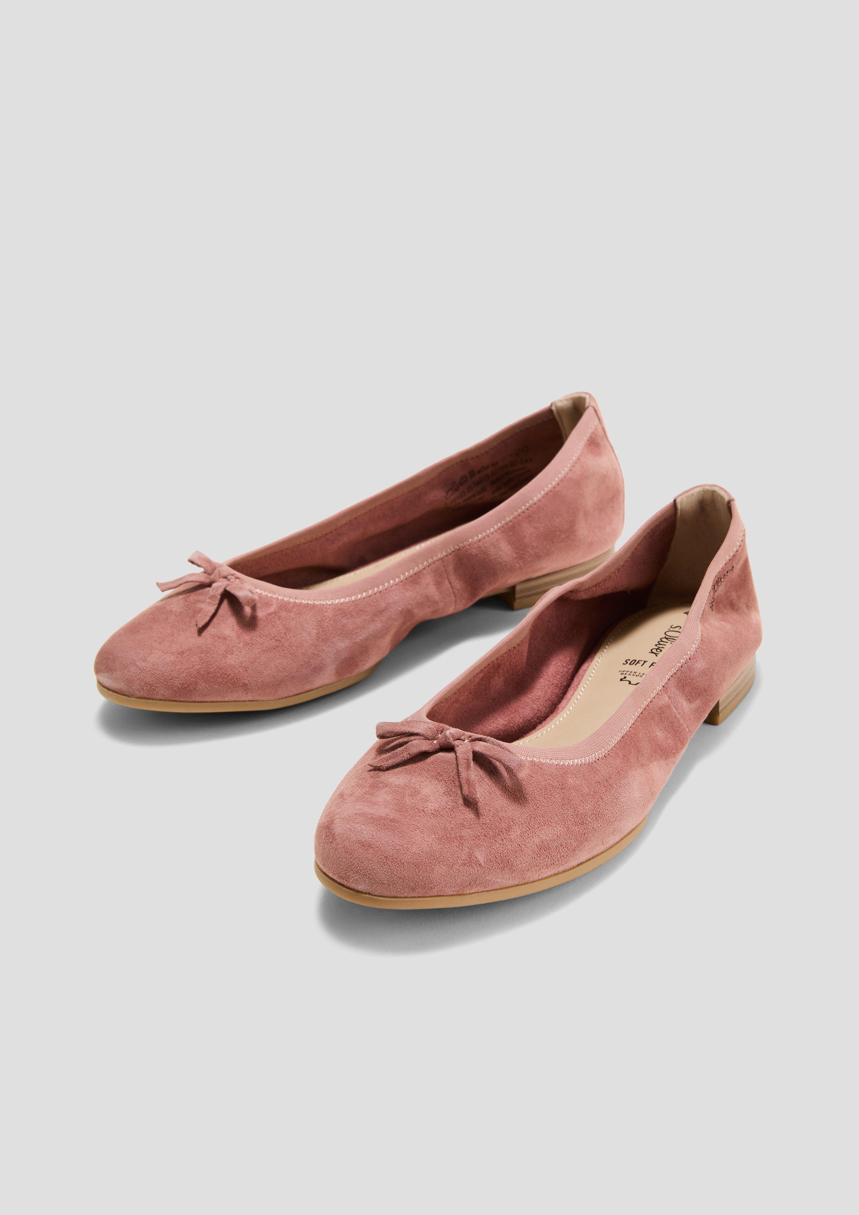 Klassische Leder-Ballerinas mit Schleifchen-Detail  6008820-544