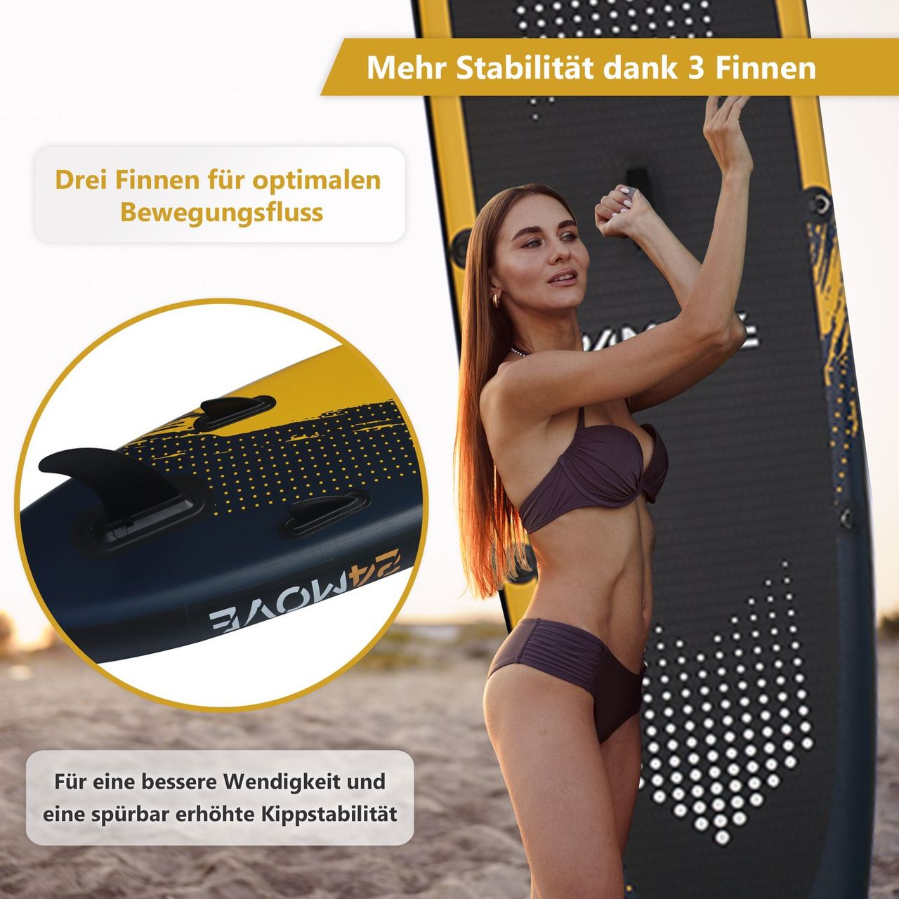 TroniTechnik 24MOVE® Standup Paddle Board SUP, inkl. Zubehör, Paddel Hochdruckpumpe,SPECIAL FORCE,366x80x15cm