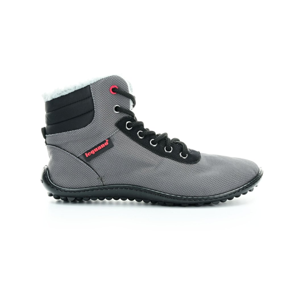 Leguano Kosmo Anthrazit Winterbarfußschuhe