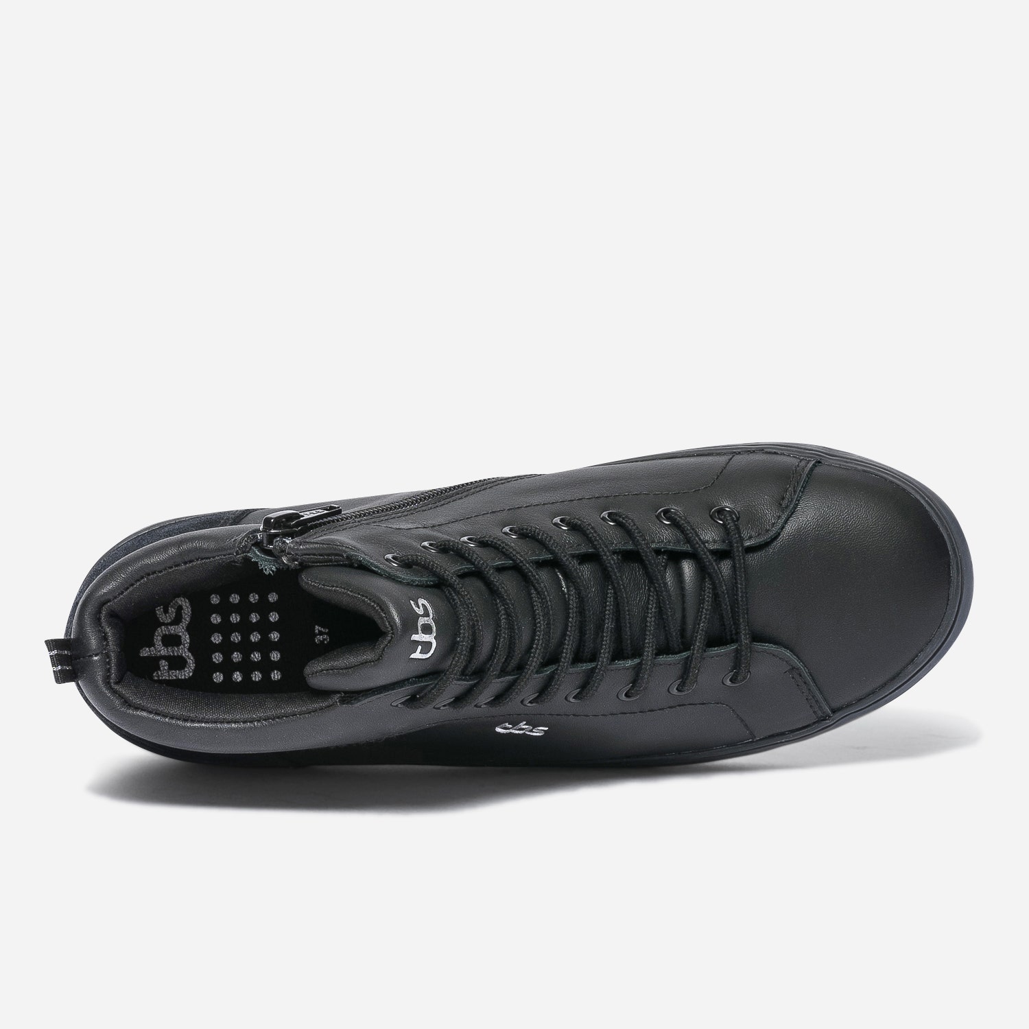 Basket TBS noire en cuir