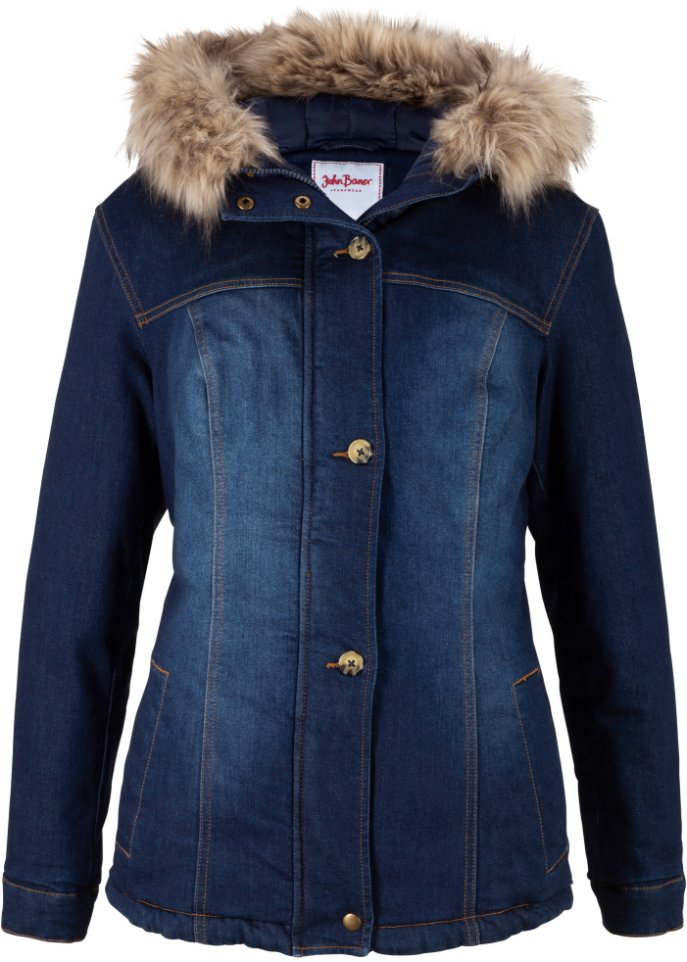 Jeansjacke mit recyceltem Polyester, wattiert