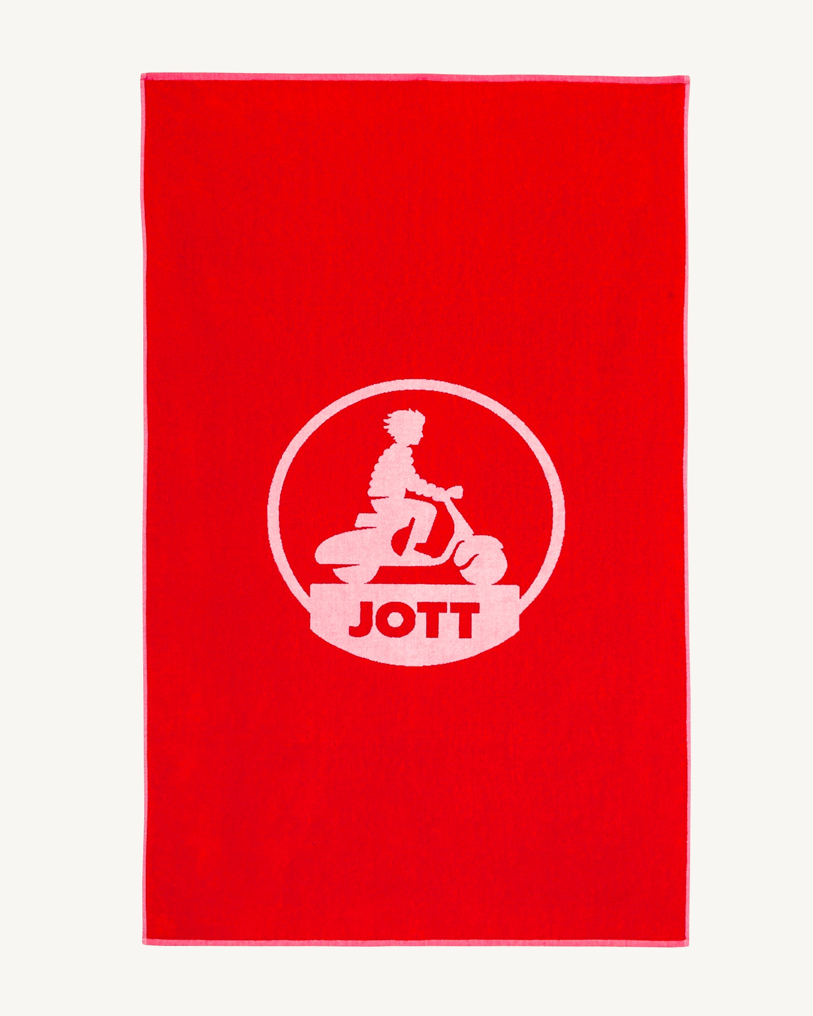 Serviette de plage en éponge Rouge vif Beach