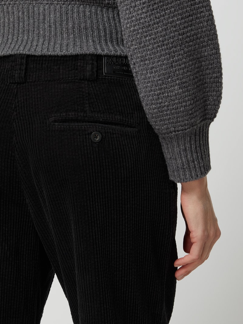 Cordhose aus Baumwolle in dunkelgrau