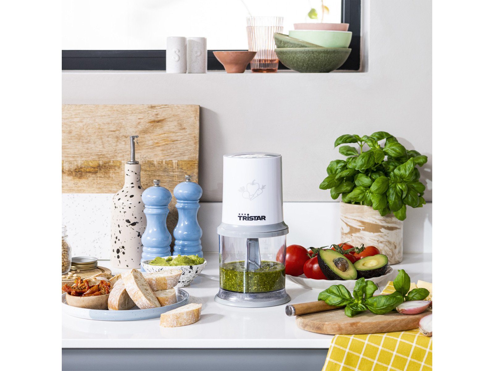 Tristar Zerkleinerer, 200 W, Elektrischer Food Chop-per Mehrzweck Zwiebel Gemüse-Schneider Mixer