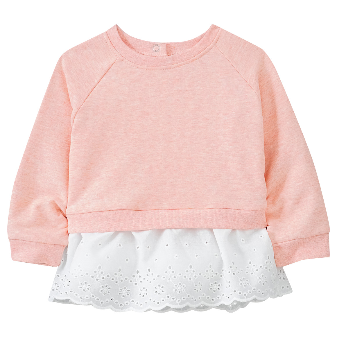 Baby Sweatshirt mit Spitzenvolant